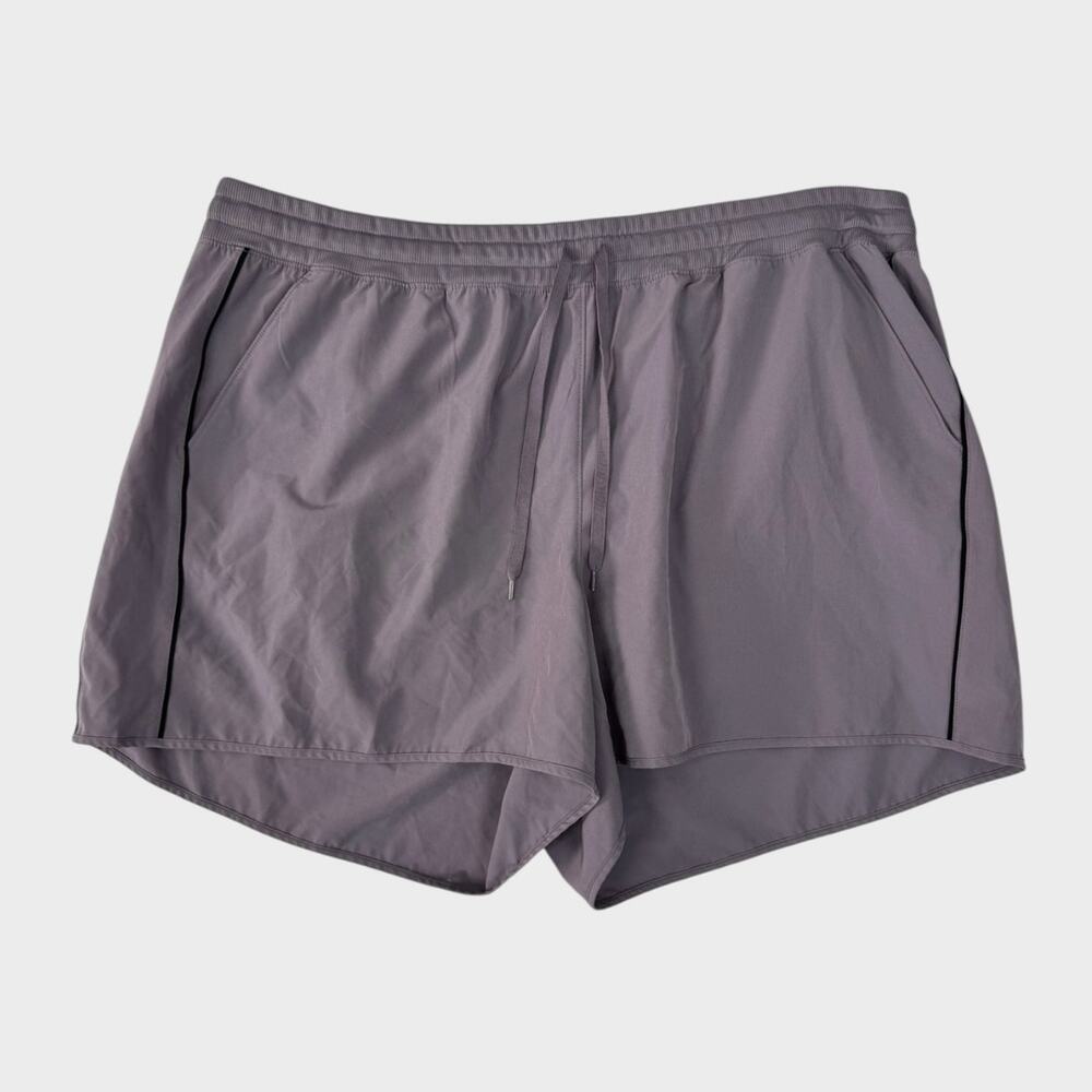 RBX Womens Plus Size 3X Gray Shorts Polyester Stretch Drawstring Waist Pockets